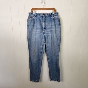 Vintage 90s Lee Riders Tapered Leg Jeans Pants Light Wash High Waisted Rise 32